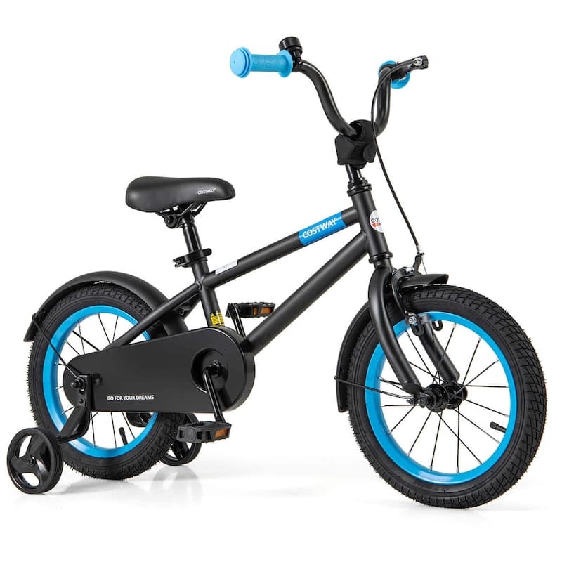 12/14/16/18 InchKids Bike Toddler Bikes w/Training Wheels - Black - 14-inch