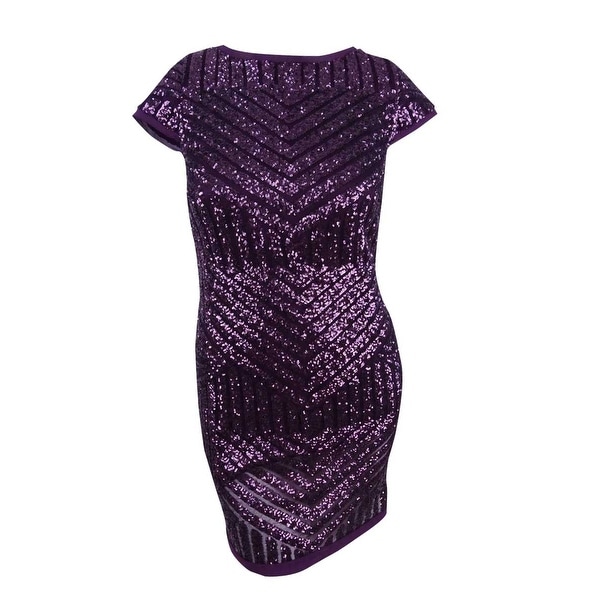 vince camuto sequin cap sleeve sheath dress