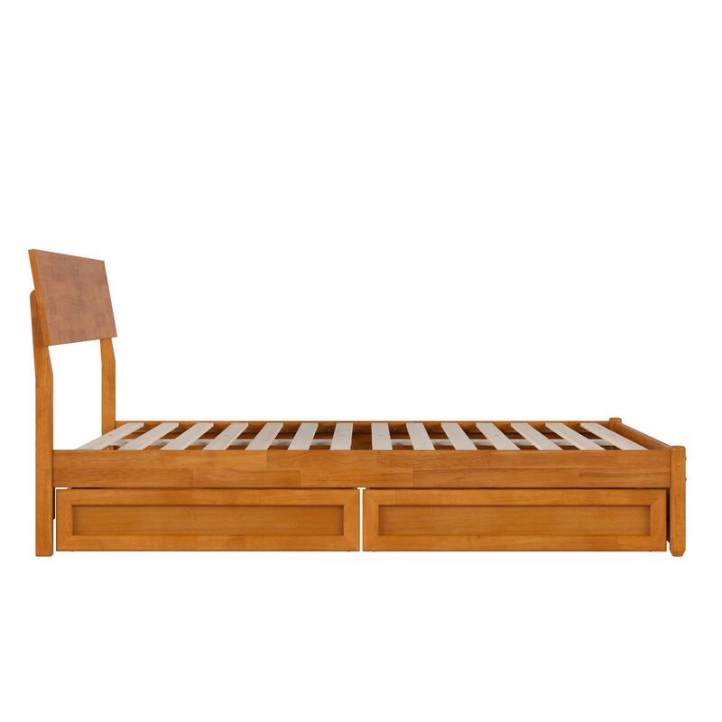 Norla Wood Platform Bed with Storage Drawers