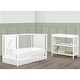 preview thumbnail 4 of 6, Dream On Me Moon Bear Reaching for The Stars 4-in-1 Modern Island Crib with Rounded Spindles - White