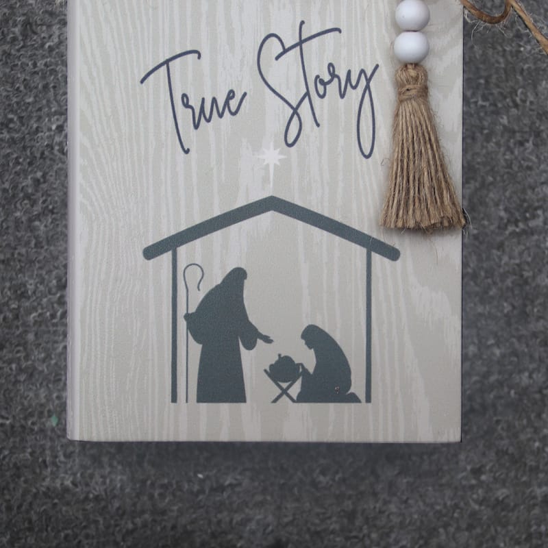 True Story Christmas Decorative Faux Books with Twine and Beads