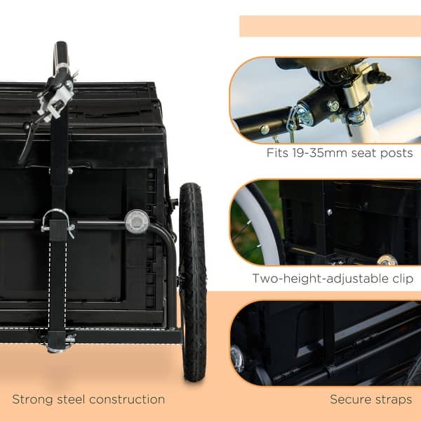 Trailer Steel Frame Storage Cart Wheel Swivel,Large