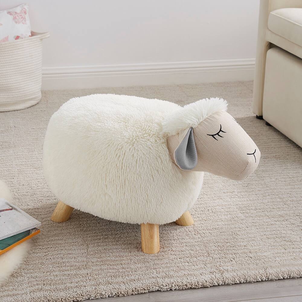 Gia the Sheep Kids Animal Ottoman Stool