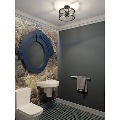 AFX Austin 2-light Bronze Flushmount