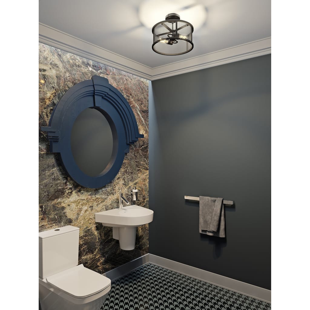 AFX Austin 2-light Bronze Flushmount