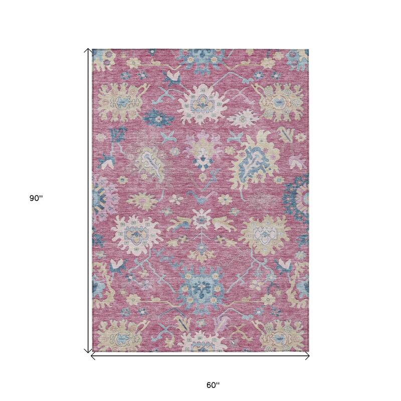 HomeRoots Floral Transitional Rectangle Outdoor Rug
