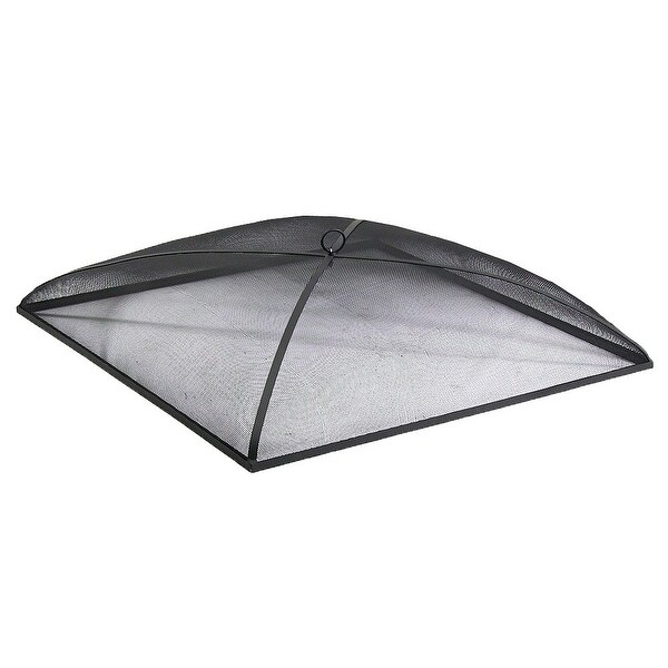 Sunnydaze Square Fire Pit Spark Screen - Multiple Sizes Available - Black