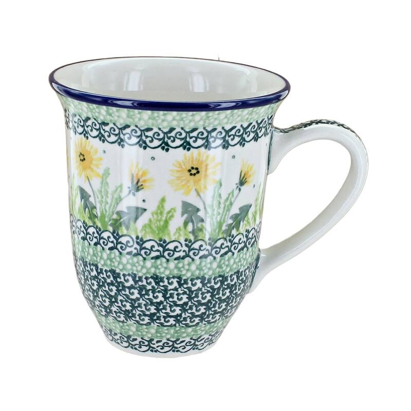 Blue Rose Polish Pottery 826 Ceramika Artystyczna Large Coffee Mug