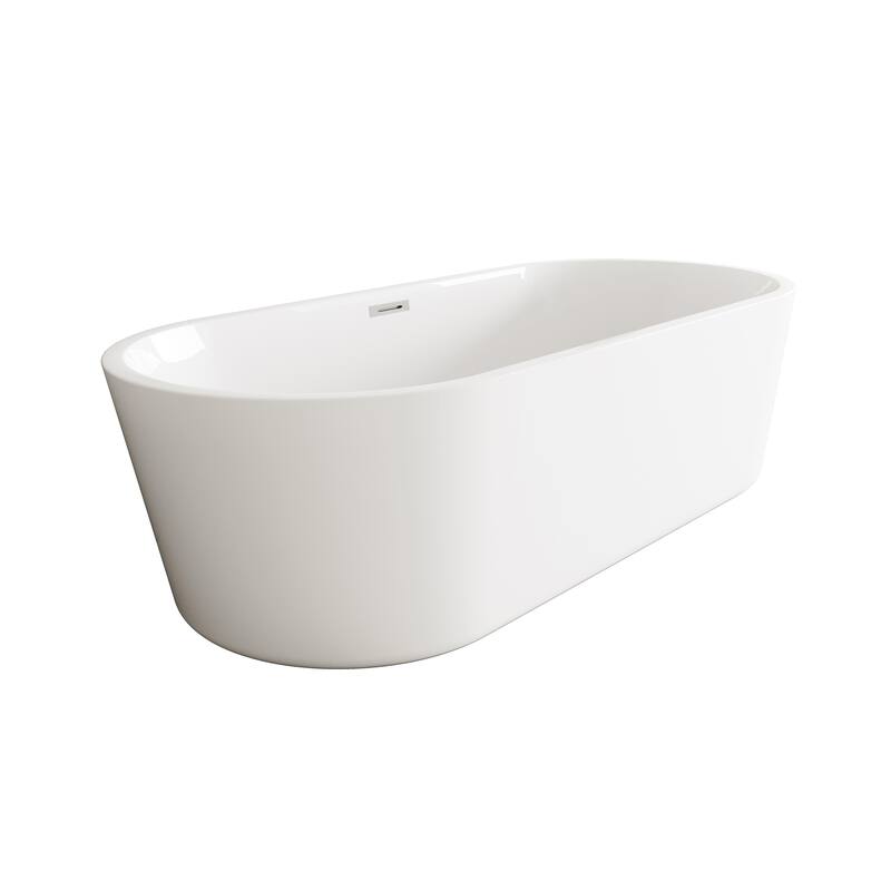 Odell Soaking Bathtub in Glossy White