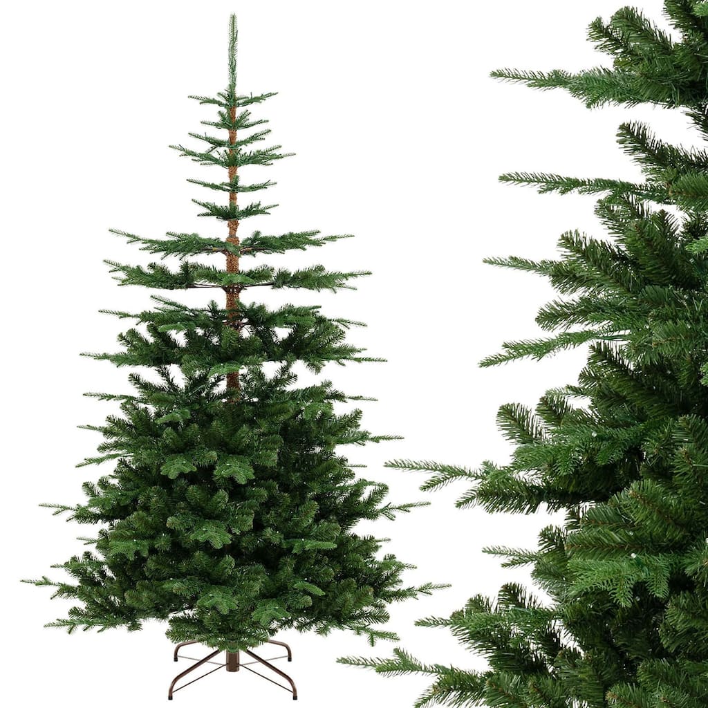 Costway 7 FT Artificial Xmas Tree with 1303 PE PVC Branch Tips 500 - See Details