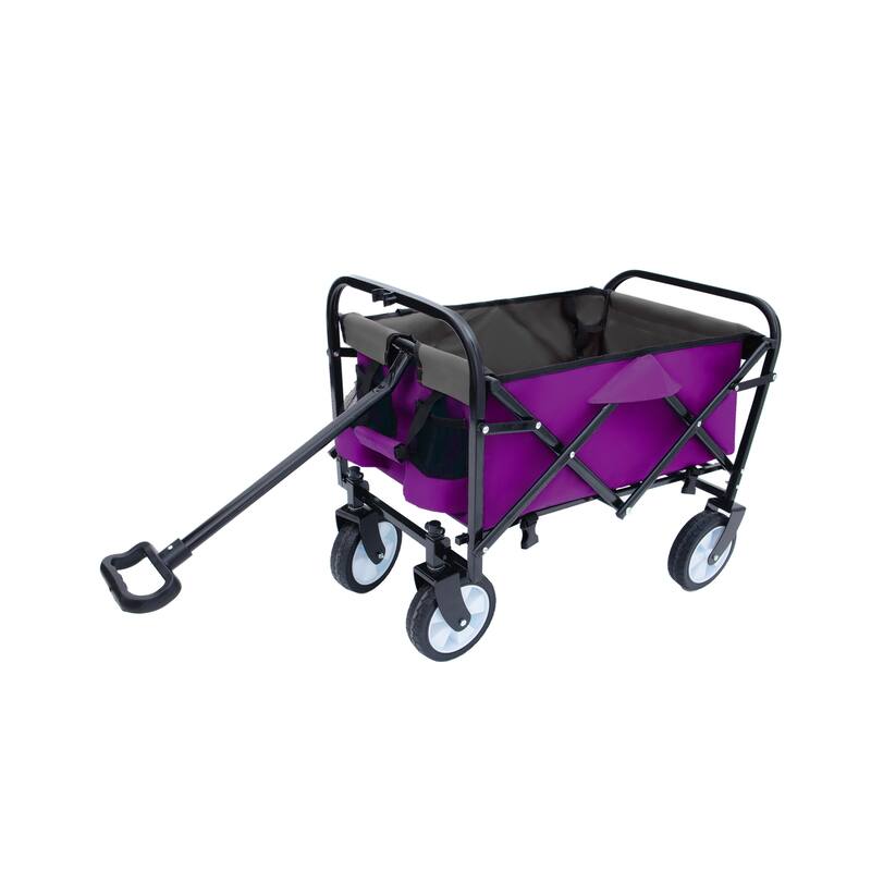 Foldable Wagon with Straps, Beach & Utility Cart, 225lb Capacity