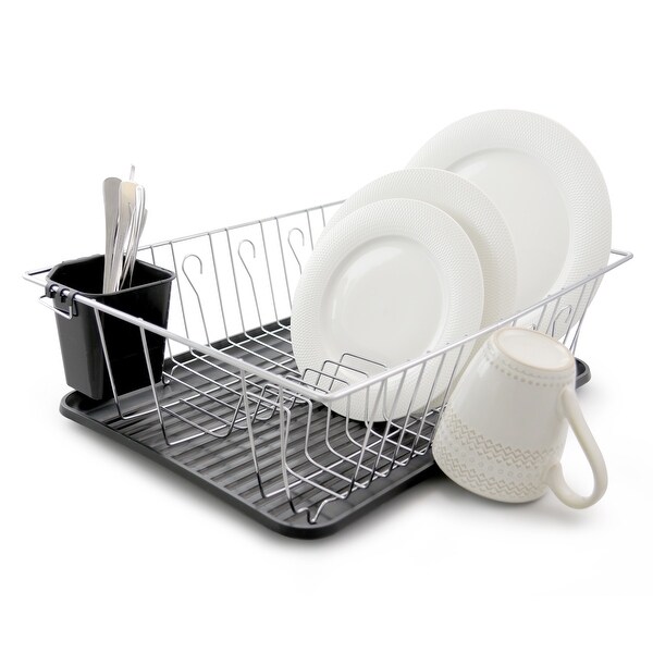 Rubbermaid 3pc enhanced sales dish rack drainer