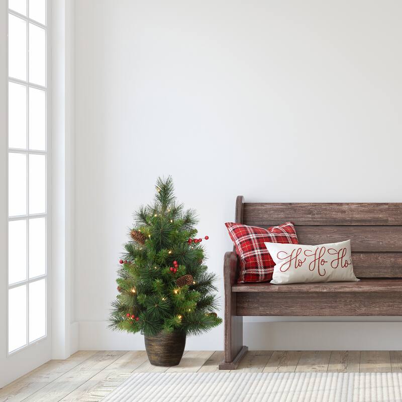 Puleo International Pre-Lit 2' Table Top Artificial Christmas Tree