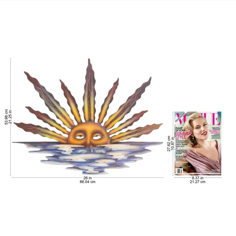 Handmade Steel 'Sunset In Sayulita' Wall Sculpture (Mexico)