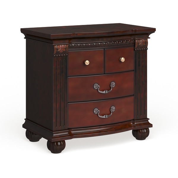 Shop Furniture of America Vayne Traditional Cherry Solid Shop Furniture of America Vayne Traditional Cherry Solid