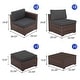 preview thumbnail 19 of 18, 6-piece Outdoor Wicker Sectional Sofa Set