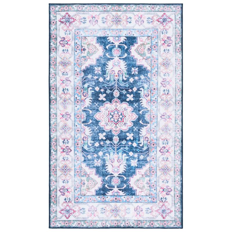 Martha Stewart Narumi Machine Washable & Slip Resistant Rug - 3' x 5' - Navy/Beige