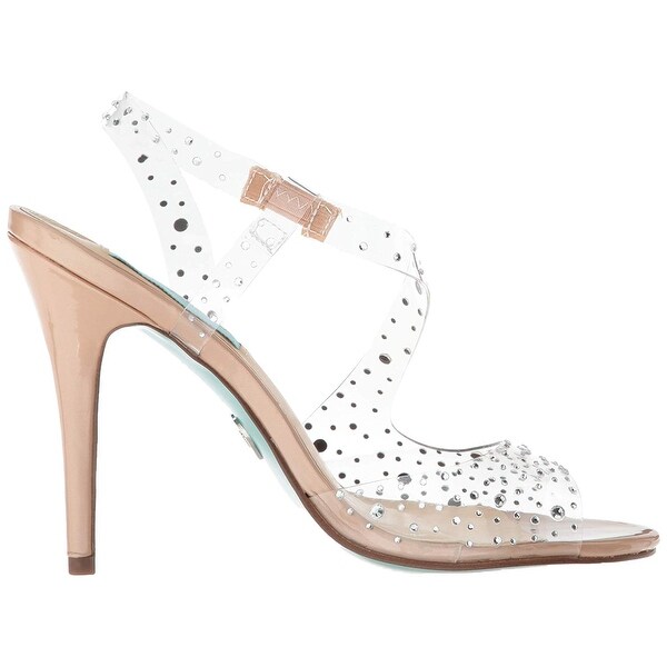 betsey johnson clear heels
