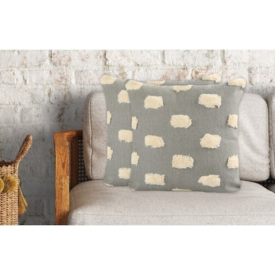 Sevita Zeal Light Pom-pom Cotton Throw Pillow, Set of 2