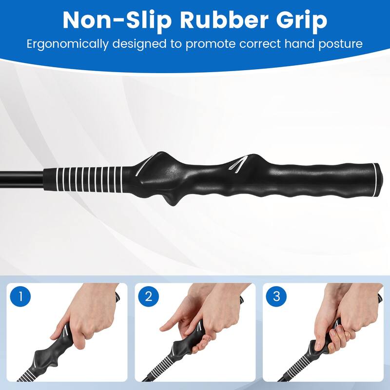 Gymax Golf Swing Trainer Click Stick Swing Training Aid for Speed