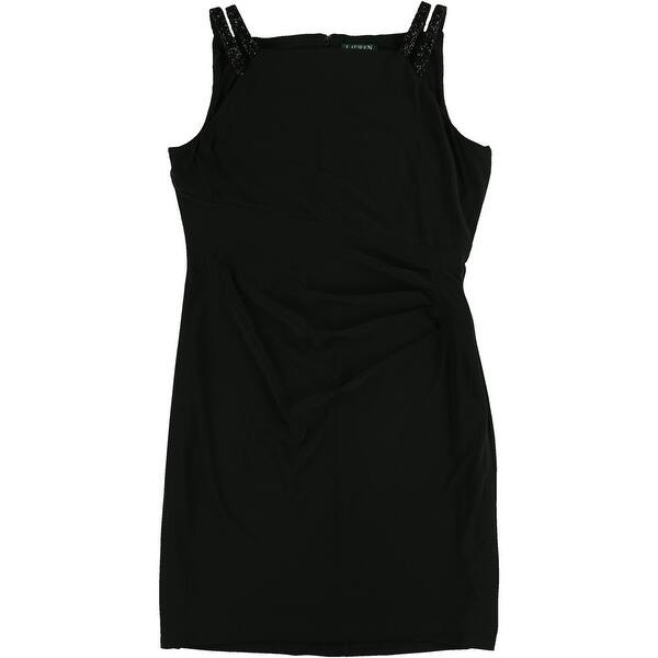 Ralph Lauren Womens Beaded Strap Sheath A-line Dress,, Black, 16 - Bed Bath  & Beyond - 41855807