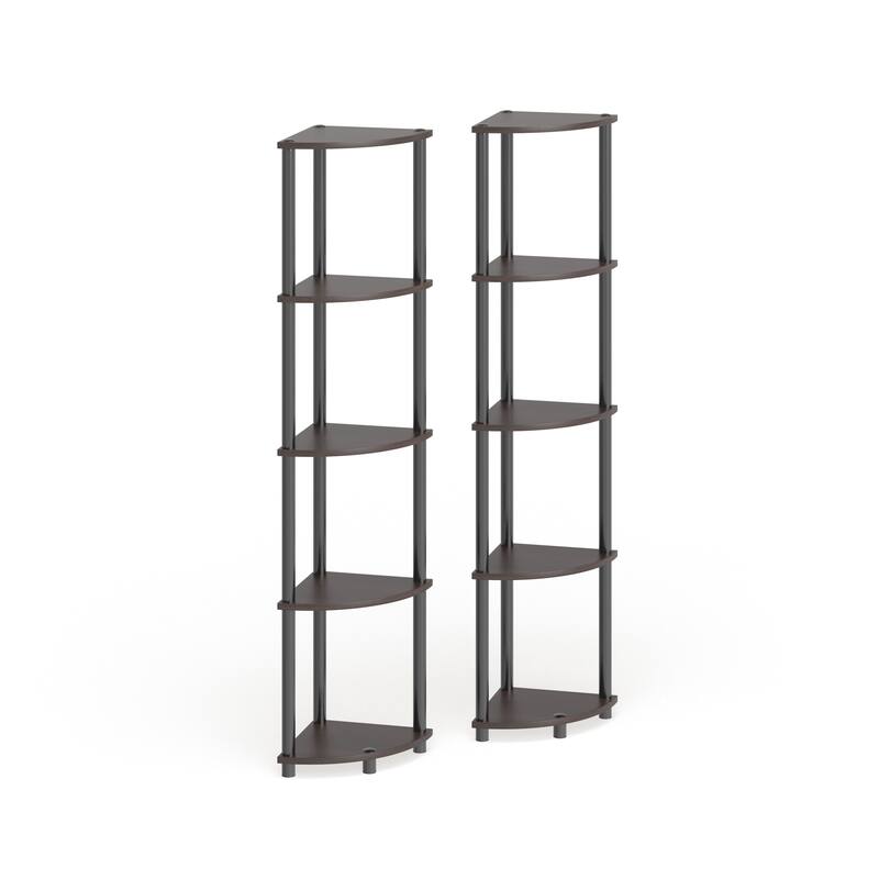 Porch & Den St. Marks 5-tier Corner Shelving Unit (Set of 2)