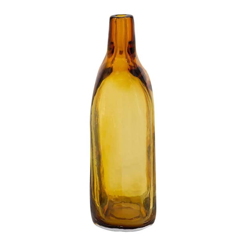 12" Amber Bud Glass Decorative Bottle - 5.50