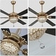 preview thumbnail 12 of 11, Bella Depot 65" Modern Crystal Ceiling Fan 6-speed Reversible Ceiling fan with Remote and Light Kit
