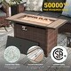 preview thumbnail 19 of 31, Bonosuki 8 Pieces Patio Sofa with Rectangle Fire Pit Table and Ottomans, All-Weather PE Rattan Wicker Sofa with Cushion, Gray