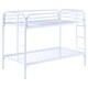 preview thumbnail 6 of 80, Morgan Contemporary Metal Frame Bunk Bed Twin Over Twin - White