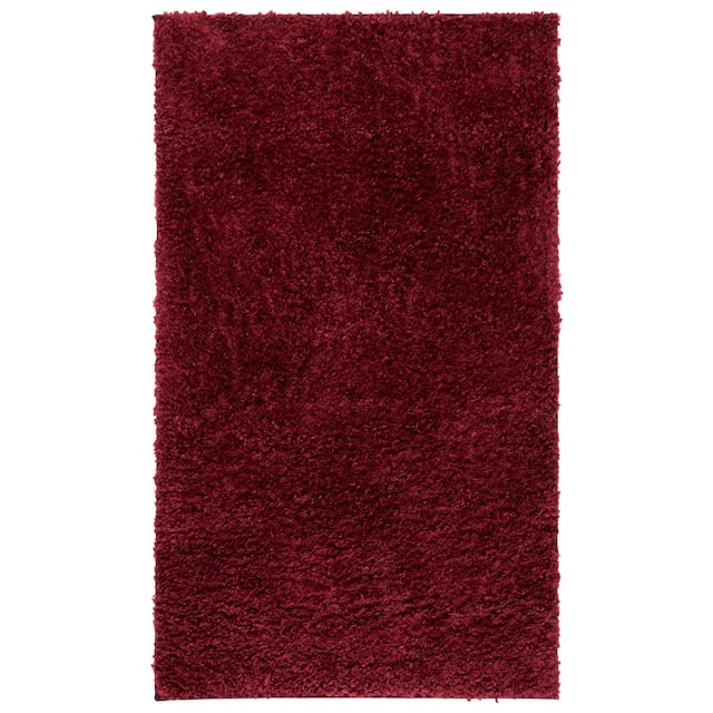 SAFAVIEH August Shag Solid 1.2-inch Thick Area Rug - 2'3" x 4' - Burgundy