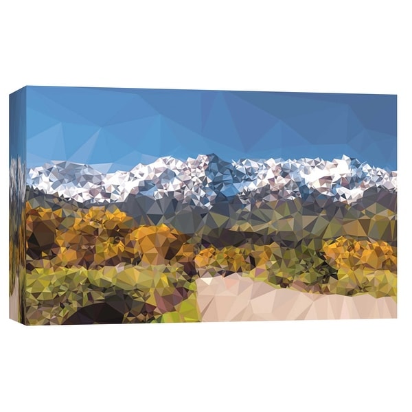 PTM Images 9-102197 PTM Canvas Collection 8" x 10" - "Faceted Mountain Road" Giclee Forests and Mountains Art Print on Canvas