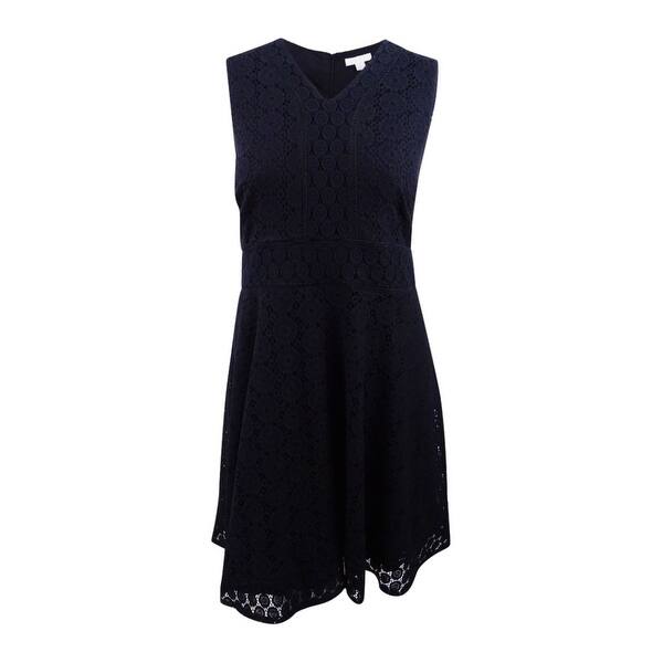 Shop Charter Club Women S Plus Size Lace Fit Flare Dress
