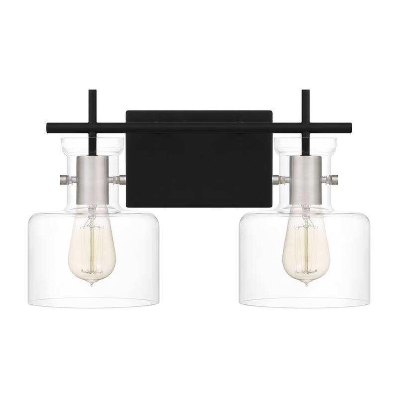 Pensbury 2-Light Matte Black Vanity Light