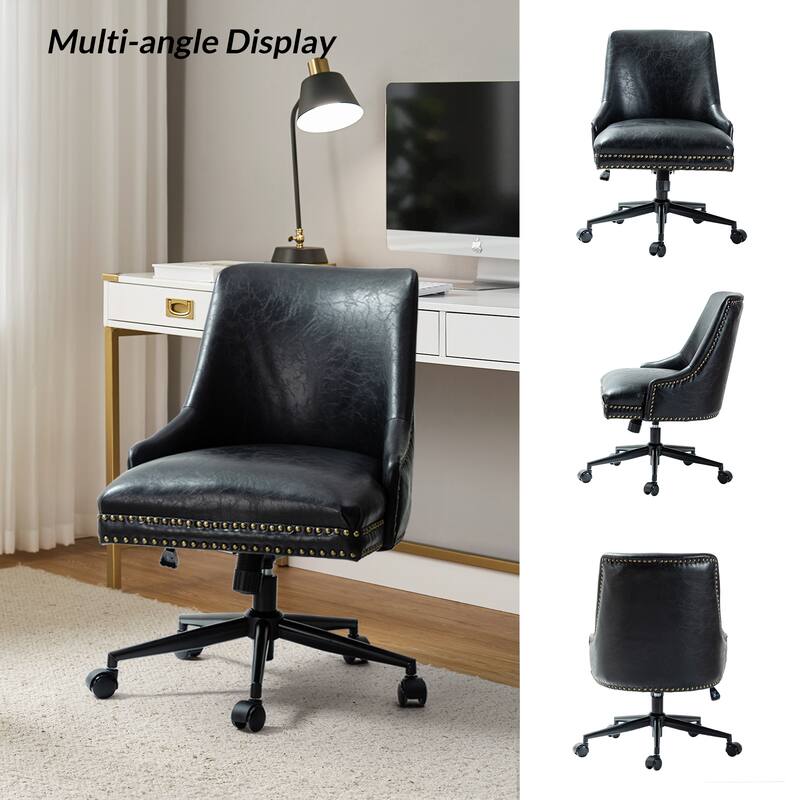 Sonia Modern Faux Leather Task Chair with Height-adjustable by HULALA HOME
