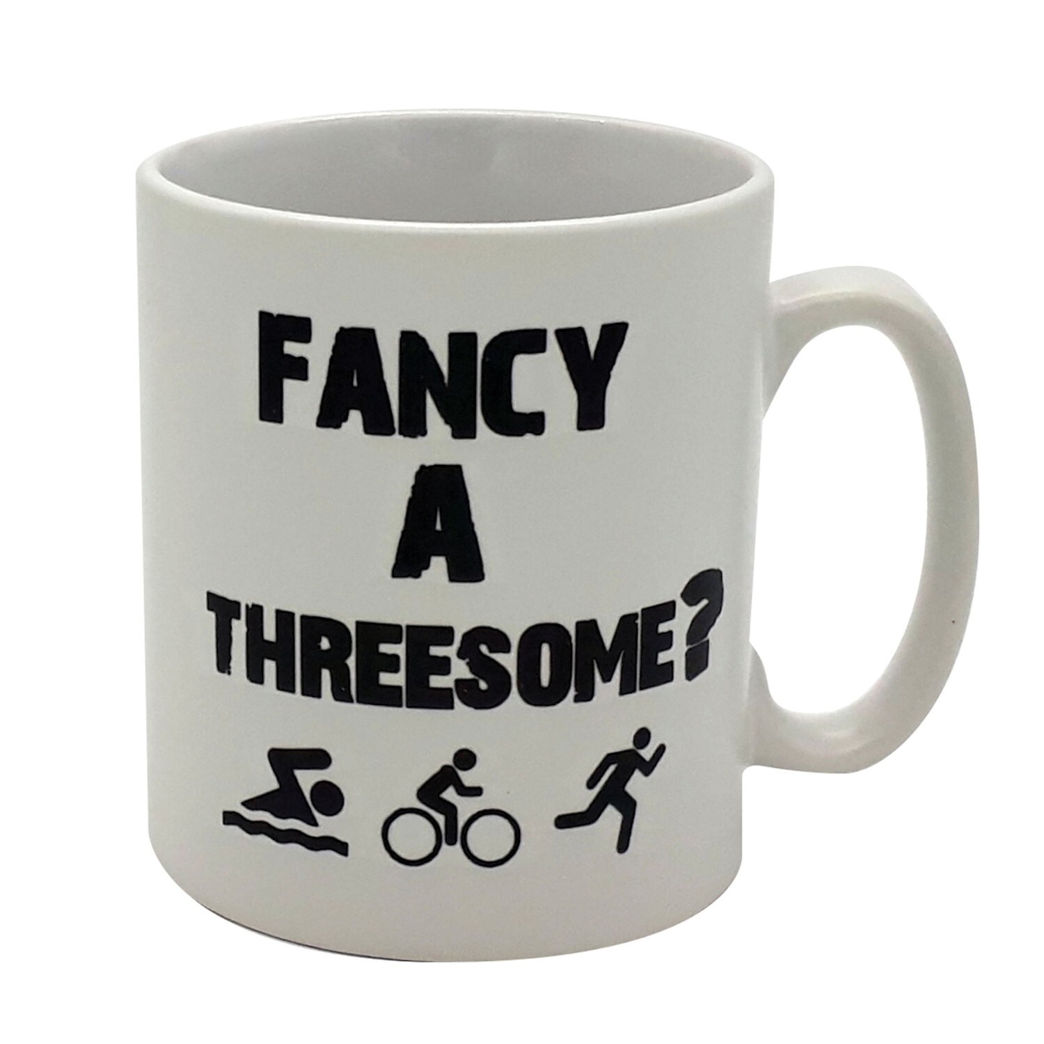 Triathalon Triathelete Coffee Mug - Fancy a Threesome? - Funny Coffee Tea  Cup - Overstock - 19794900