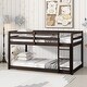 preview thumbnail 2 of 6, Wooden Twin over Twin Loft Bed with Ladder