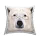 Stupell Snowy Polar Bear Glasses Face Printed Throw Pillow Design by ...