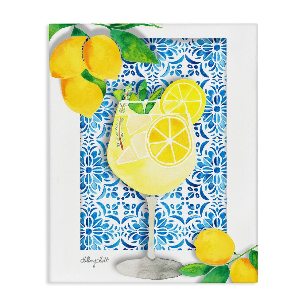 Stupell Mediterranean Limoncello Drink Canvas Wall Art Design By Hillary Holt