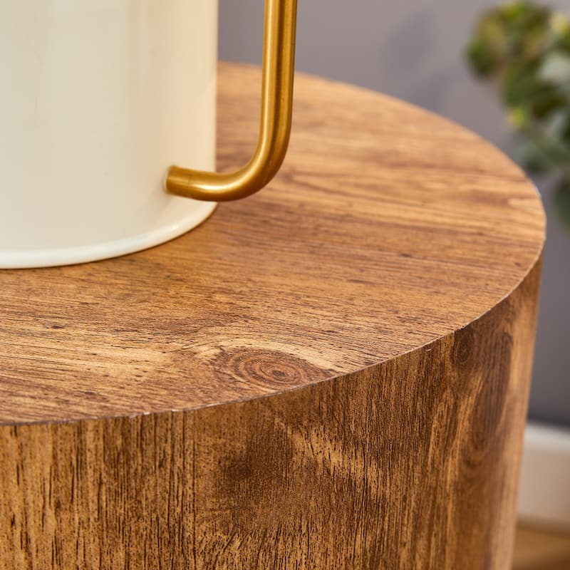 GDFStudio - Jackson Multi-Size Cylindrical Coffee Table Set with Wood-Grain Finish
