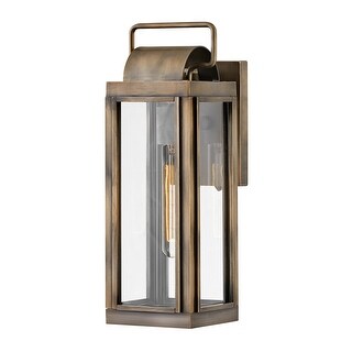 Hinkley Sag Harbor Collection One Light 5W Med. LED Outdoor Small Wall Mount Lantern, Burnished Bronze