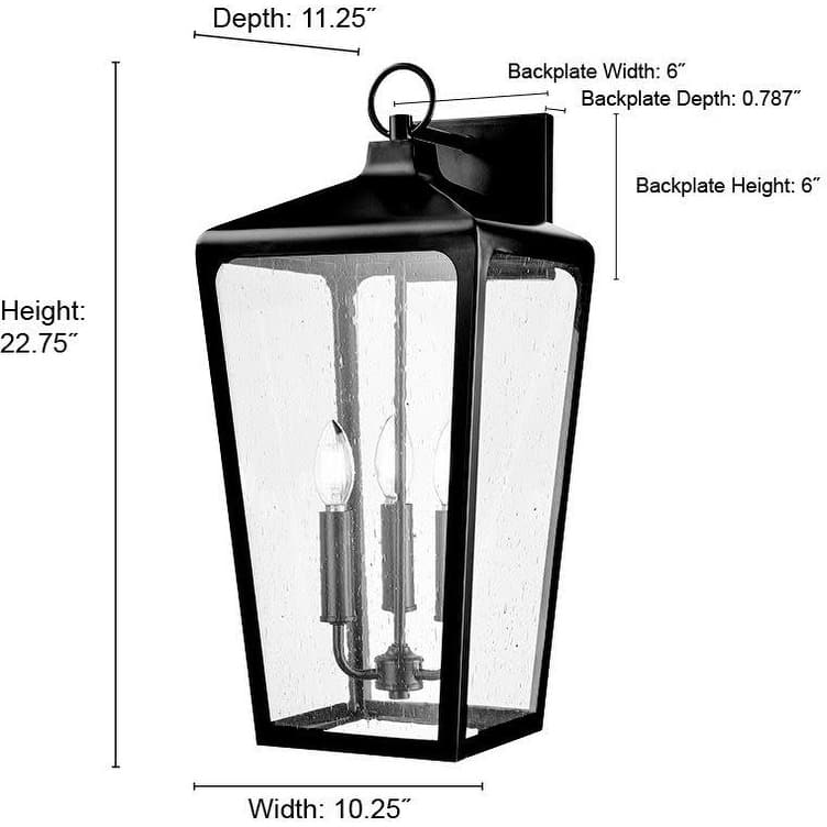 Millennium Lighting 7923 Brooks 3 Light 23" Tall Outdoor Wall Sconce