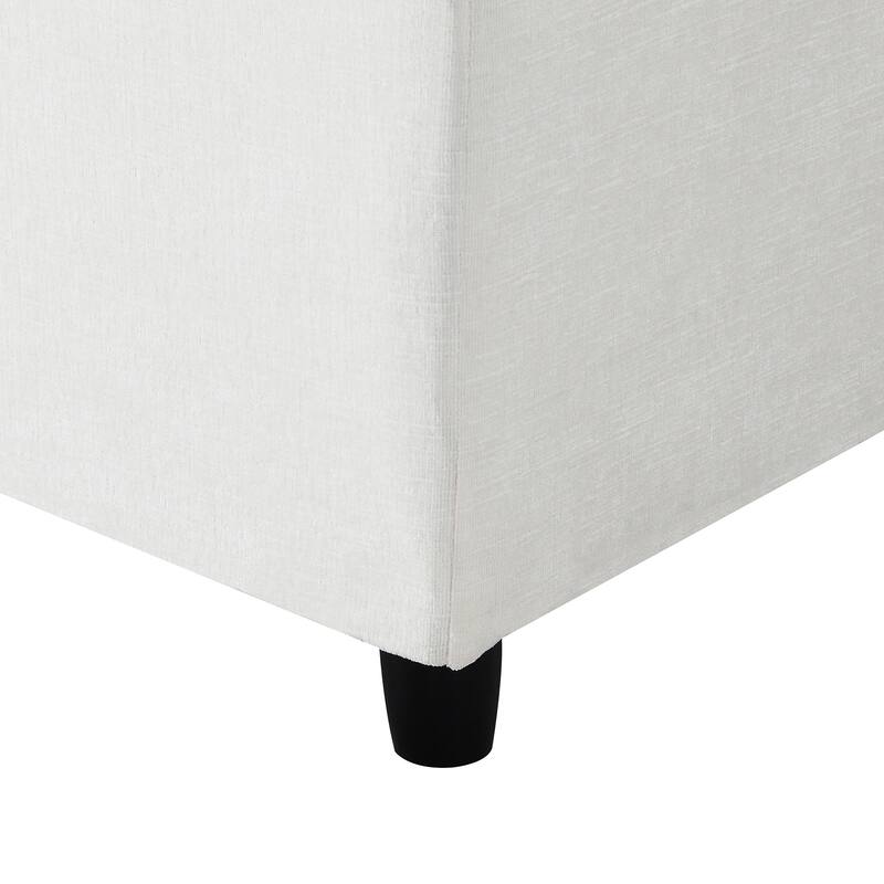 130" Chenille Modular Cloud Sofa with Ottoman, U-Shaped 6-Seater, 330lb Capacity