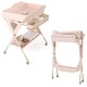 preview thumbnail 24 of 31, Gymax Baby Diaper Changing Table Folding Newborn Nursery Organizer Pink