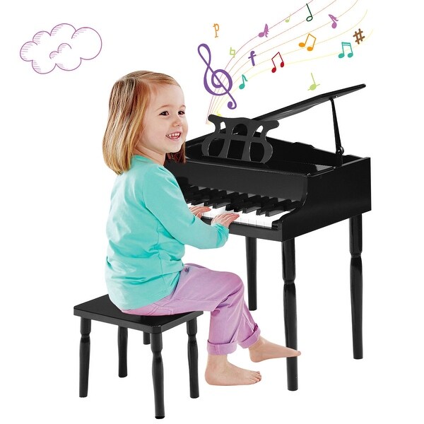 toy baby grand piano with stool set
