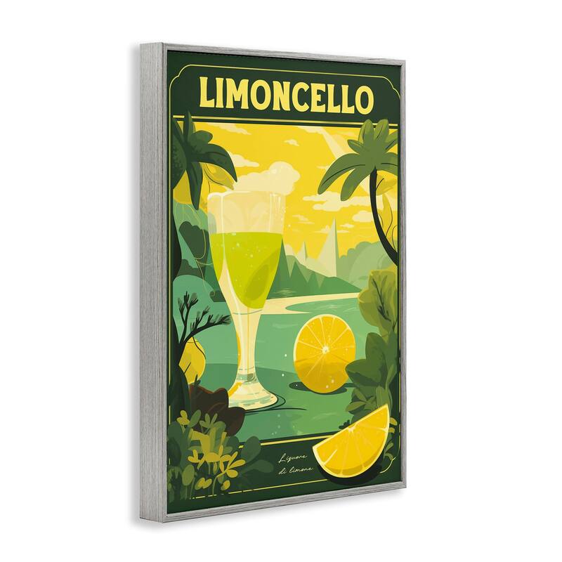 Stupell Lemon Cocktail in Tropical Scene Framed Giclee Art Design By Andreas Magnusson