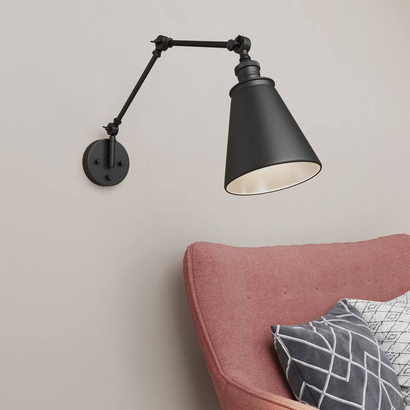 Evonne 1-Light Swing Arm Sconce Light