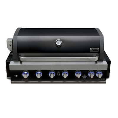 Mont Alpi Black Stainless Steel MABi805 44-Inch 6-Burner 87000 BTU Liquid Propane / Natural Gas Built-In Outdoor Barbecue Grill