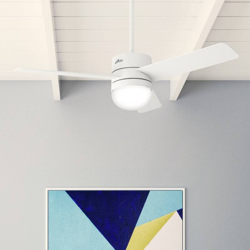 Hunter 54" WiFi Neutron Smart Ceiling Fan with LED Light Kit, Handheld Remote
