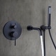 preview thumbnail 37 of 41, Solid Brass 2 Handle Wall Mounted Roman Tub Faucet With Handheld Shower